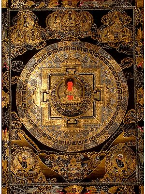 Black Mandala of Ruby Red Amitabha
