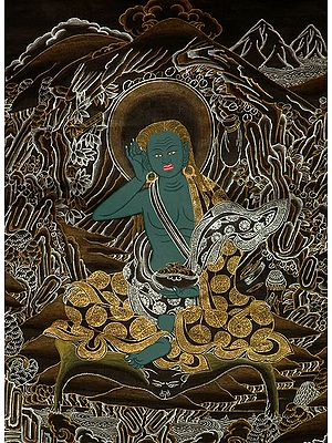 Black Thangka of Milarepa