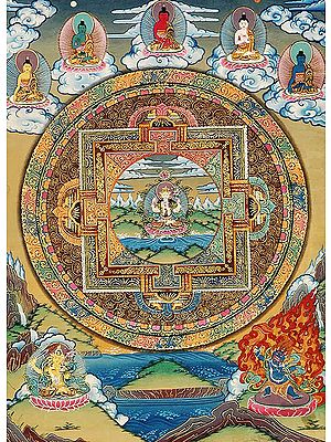 Chenrezig Mandala with Cosmic Buddhas