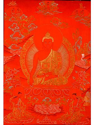 Gautam Buddha with His Two Disciples