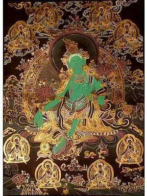 Green Tara | Tibetan Thangka Painting