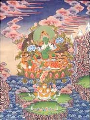 Green Tara Tibetan Thangka Painting
