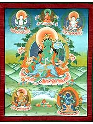 Green Tara Tibetan Thangka Painting