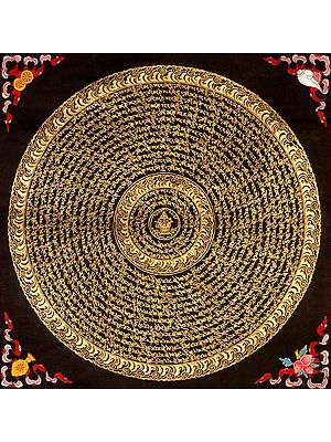 Mandala of Vase (Ashtamangala) with Syllable Mantra