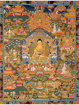 Shakyamuni Buddha and the Scenes from His Life