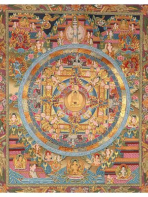 Shakyamuni Buddha Mandala with Bodhisattvas, Adepts and Wrathful Guardians