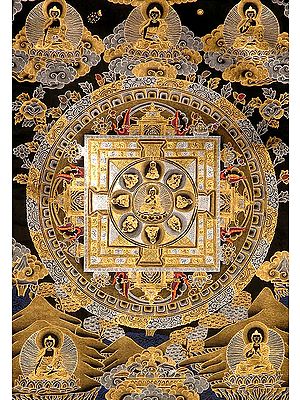 Shakyamuni Buddha Mandala with Five Dhyani Buddhas