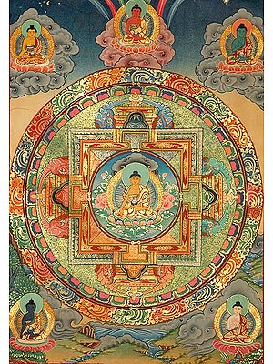 Shakyamuni Mandala with the Five Dhyani Buddhas