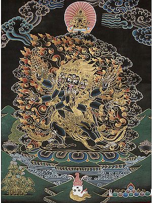 Six-Armed Winged Vajrakumara (Vajrakila) in Yab Yum