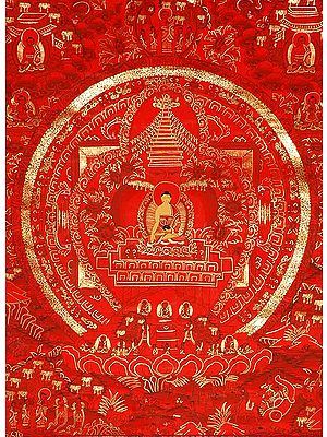 Svayambhunath Stupa Mandala with The Buddha in Centre