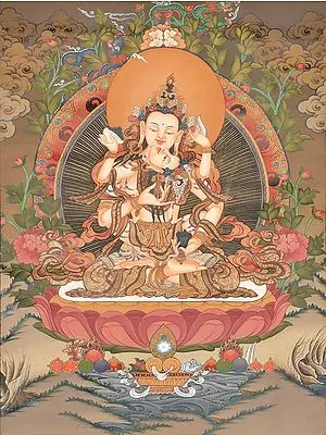 Tibetan Buddhist - Vajrasattva in Yab-Yum