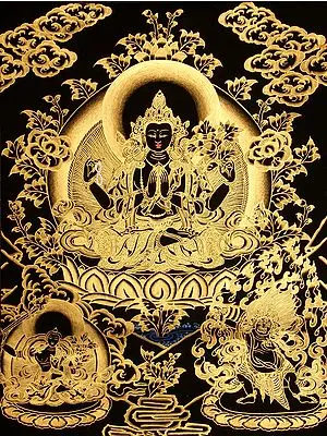 Tibetan Buddhist Deity Chenrezig (Shadakshari Avalokiteshvara)