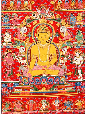 The Cosmic Buddha Ratnasambhava with the Eight Bodhisattvas