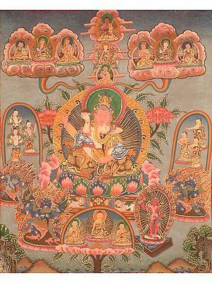 The Mystery of the Missing Khatvanga (Padmasambhava and Yeshe Tshogyal in Yab Yum)
