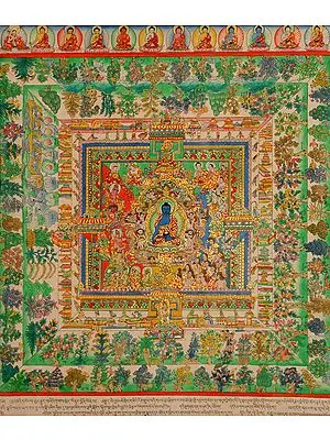 Paradise of Tibetan Buddhist Deity Medicine Buddha
