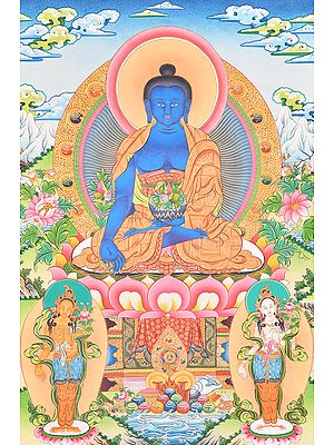 Tibetan Buddhist Deity Bhaishajyaguru (The Medicine Buddha)