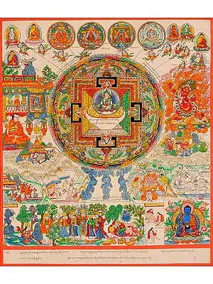 The Cosmos of Healing Thangka Painting (Tibetan Buddhist)