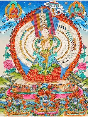 Tibetan Buddhist Goddess Ushnishasitatapattra