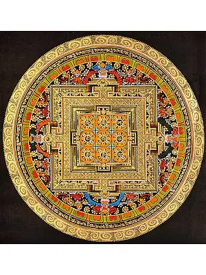 Tibetan Buddhist Syllable Mantra Mandala