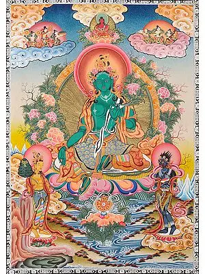 Emerald Green Tibetan Buddhist Goddess Green Tara