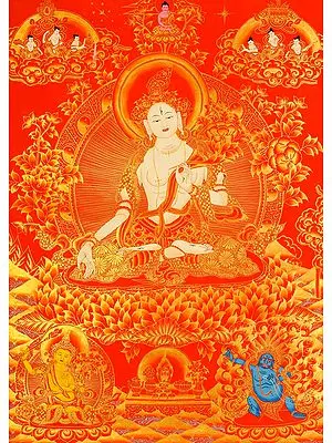 Sapta-lochani White Tara (Tibetan Buddhist Deity Seven-eyed Tara)