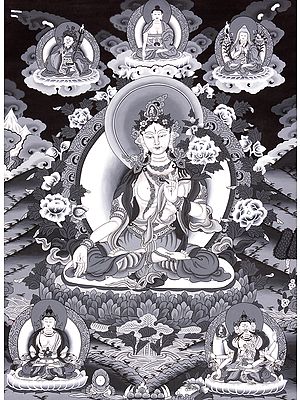 Goddess White Tara | Tibetan Thangka Painting