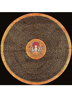 Large Size Chenrezig Mandala with Syllable Mantra
