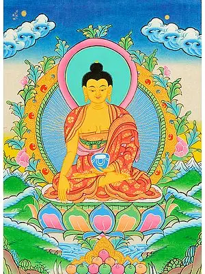 Gautama Buddha in Bhumisparsha Mudra (Tibetan Buddhist)