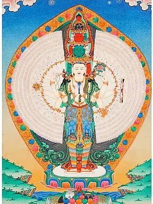Tibetan Buddhist Eleven Headed Thousand Armed Avalokiteshvara