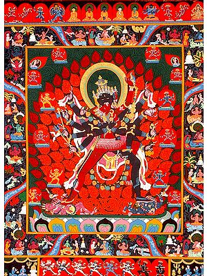 Paramasukha Chakrasamvara in Yab Yum (Large Thangka)