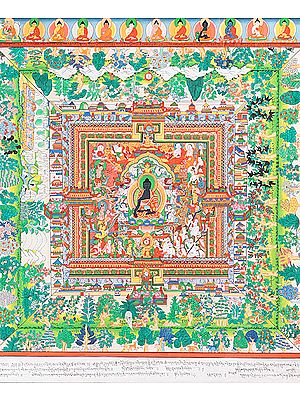Paradise of The Medicine Buddha (A Fine Thangka)