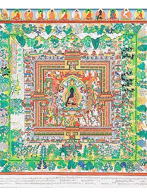 Paradise of The Medicine Buddha (A Fine Thangka)