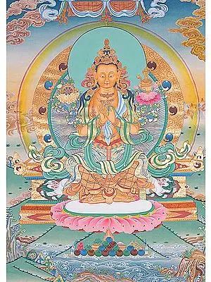 Tibetan Buddhist - Future Buddha Maitreya (Super Large Thangka)
