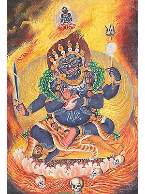 The Four Armed Mahakala (mGon po phyag bzhi pa)
