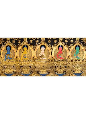 Five Dhyani Buddhas -Tibetan Buddhist Deity