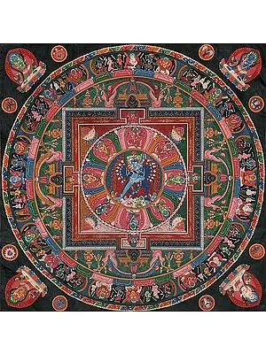 Mandala of Hevajra in Yab Yum (Large Thangka)