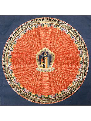 The Ten Powerful Syllables of The Kalachakra Mantra Mandala (Large Thangka)