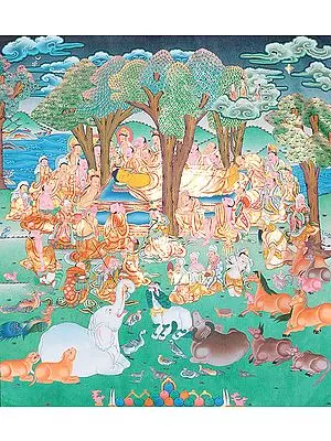 Parinirvana of The Buddha  (Large Thangka)