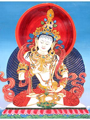 A Fine Portrait of Primordial Buddha Vajrasattva