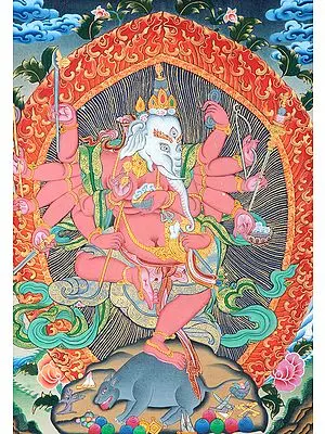 Twelve-armed Dancing Ganesha