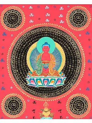 Buddha in Dhyana Mudra with Syllable Mantra