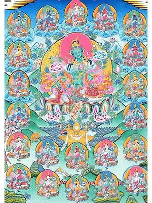Twenty One Forms of Goddess Green Tara