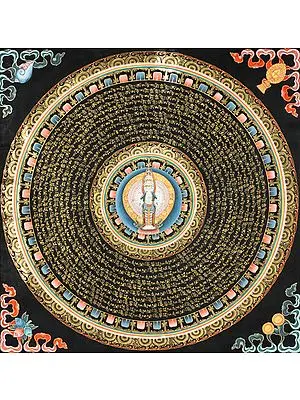 Mandala of Thousand Armed Avalokiteshvara with Syllable Mantra