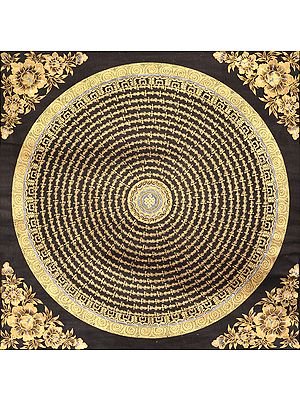 Mantra Mandala with Endless Knot at the Center