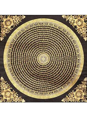 Mantra Mandala with Endless Knot at the Center
