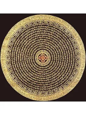 Tibetan Buddhist Vishva Vajra Mandala with the Auspicious Mantras in Tibetan
