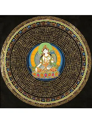 White Tara Mandala with Mantras