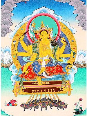 Marichi: Goddess of Dawn Pulled by a Chariot of Seven Pigs