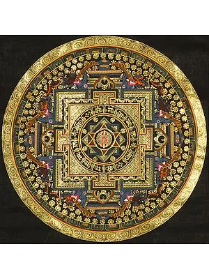 OM (AUM) Dorje Mandala with the Syllable OM MANI PADME HUM