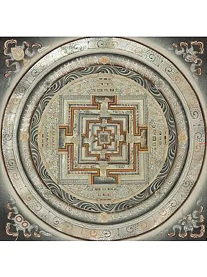 Kalachakra Mandala in Gray Hue